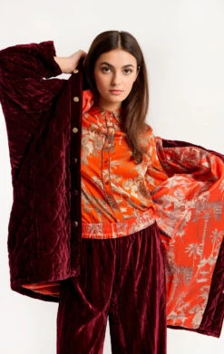 ManteauCoumba Bordeaux -WeirdFish Clothing Shop coumba 13