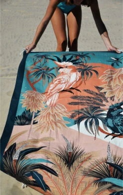 Serviette De PlageFouta Sandy Paradise Turquoise -WeirdFish Clothing Shop fouta sandyparadise 2