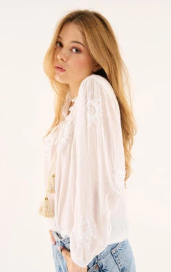 BlouseGladys Blanc -WeirdFish Clothing Shop gladys 3