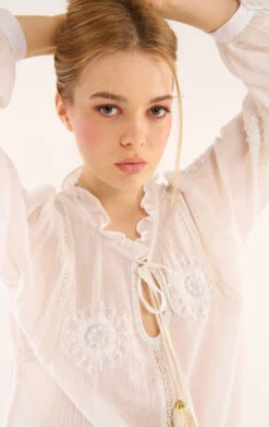 BlouseGladys Blanc -WeirdFish Clothing Shop gladys 4