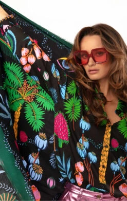 FoulardHerborium Noir -WeirdFish Clothing Shop herborium 12