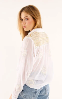 ChemiseLydie Blanc -WeirdFish Clothing Shop lydie 11