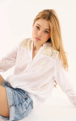 ChemiseLydie Blanc -WeirdFish Clothing Shop lydie 9