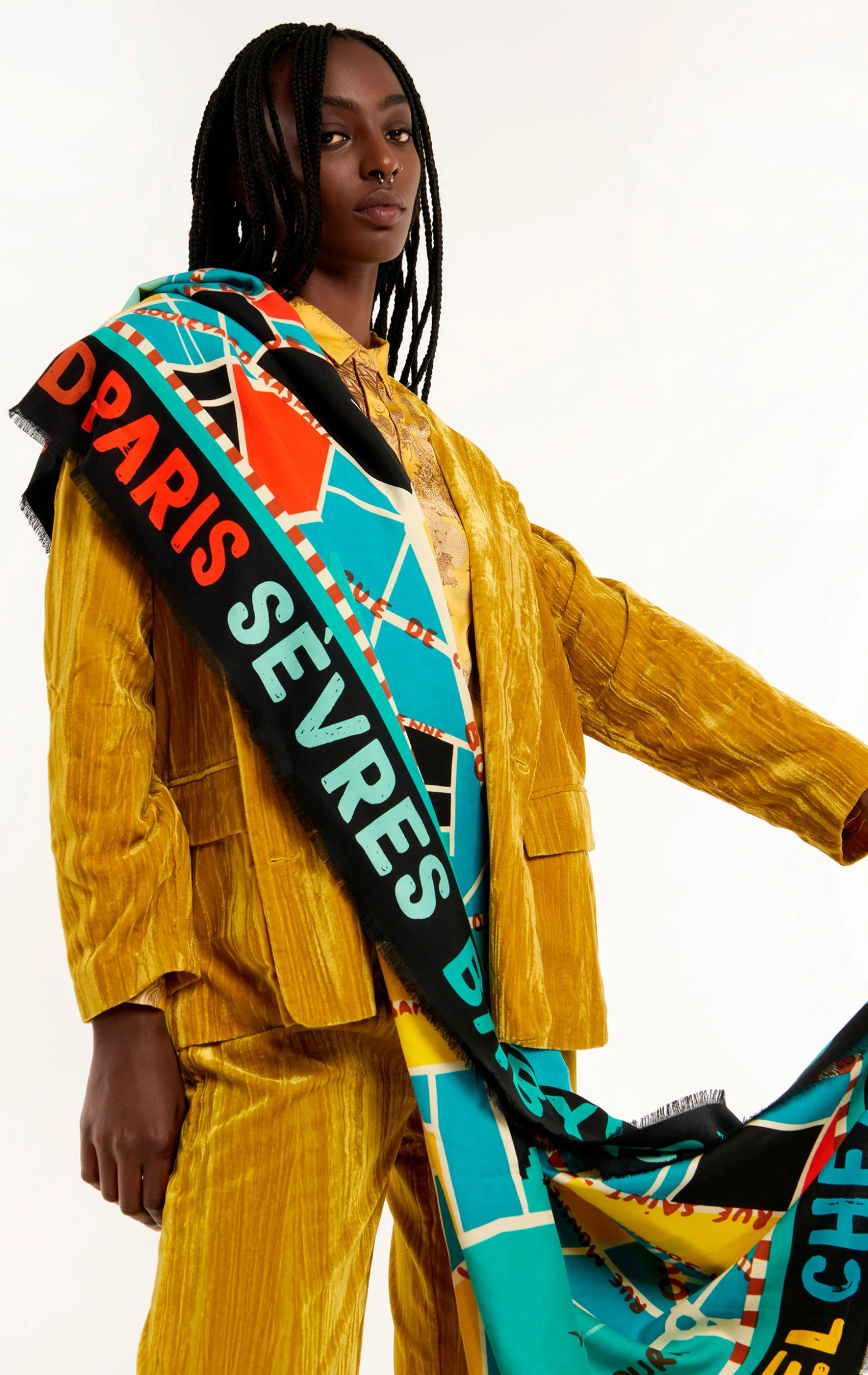 FoulardMonparis Noir 2 FoulardMonparis Noir - Image 2