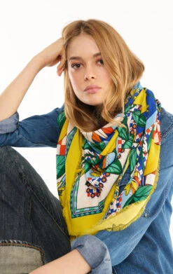 FoulardSicily Bleu -WeirdFish Clothing Shop sicily 2