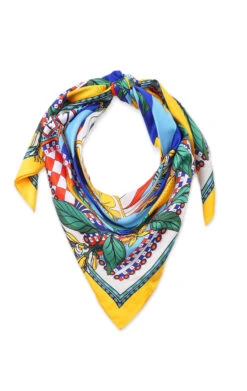 Foulard MediumSicily Bleu -WeirdFish Clothing Shop sicily 31