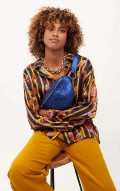 Sac BananeSparkle Bleu électrique -WeirdFish Clothing Shop sparkle 5