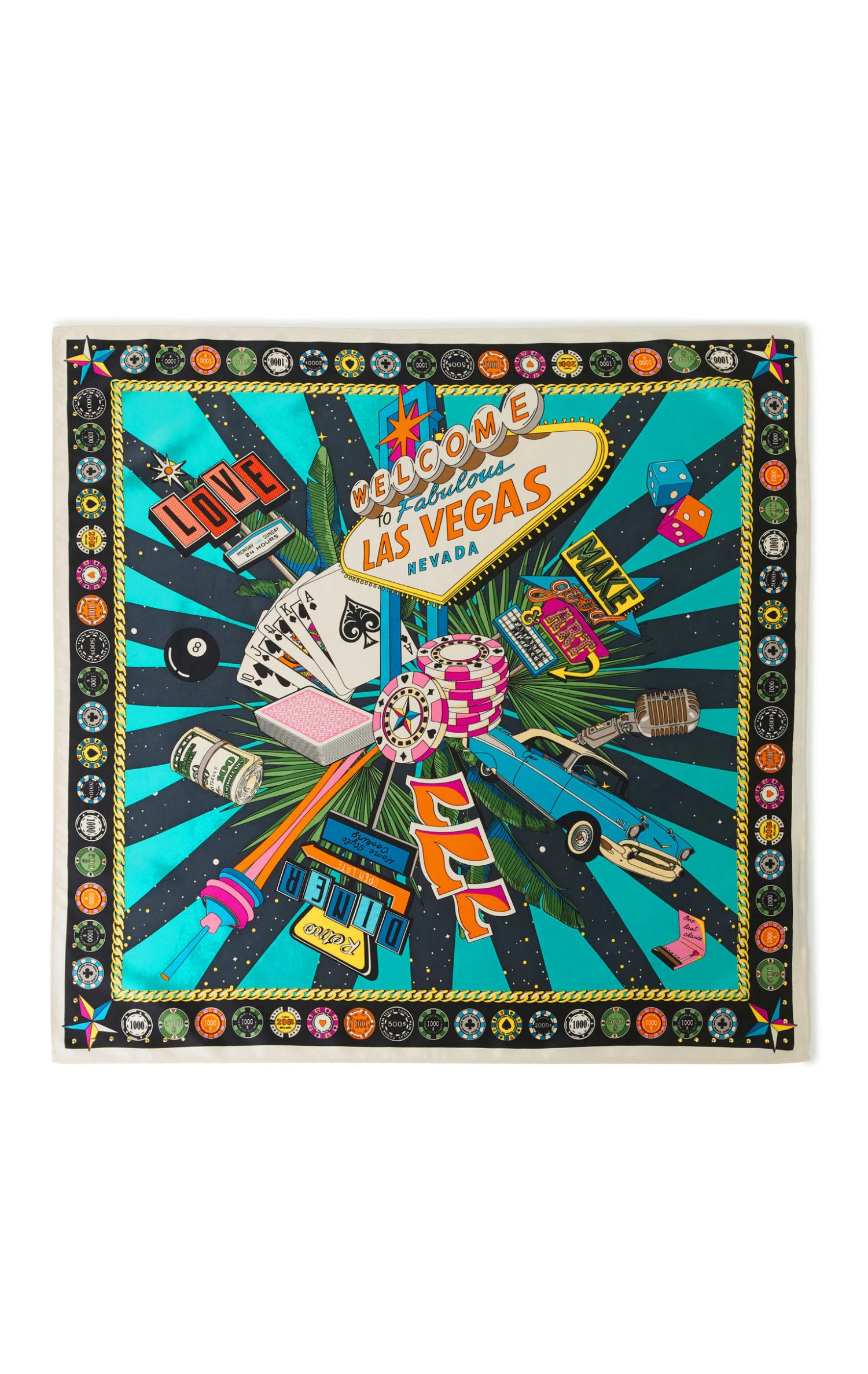 Mini FoulardVegas Noir 2 Mini FoulardVegas Noir - Image 2