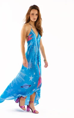 RobeVoila Comete Bleu 6 RobeVoila Comete Bleu -WeirdFish Clothing Shop voila comete bleu 2